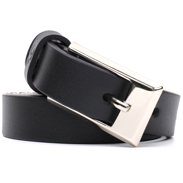 Ремінь Grande Pelle Тонкий жіночий шкіряний Чорний (11673) - зображення 7