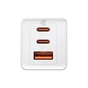 Зарядний пристрій Baseus 2xUSB-C 65W + 1xUSB GaN + cable USB-C to USB-C 100W 1.0m white (CCGP120202) - зменшене зображення 4