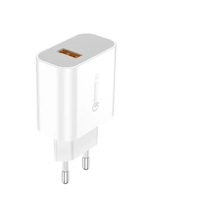 Мережевий зарядний пристрій Foneng EU46 QC3.0 Charger (1USBх3A) White (EU46-CH-IP) + кабель Lightning зображення 1
