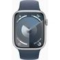 Смарт-годинник Apple Watch Series 9 GPS 45mm Silver Aluminium Case with Storm Blue Sport Band - M/L (MR9E3QP/A) - зменшене зображення 2