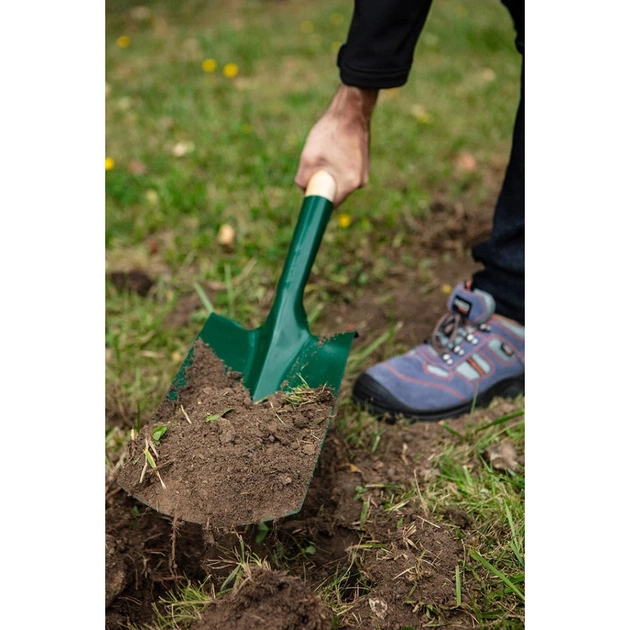 Лопата Verto штикова пряма, руків'я дерев'яне Т-подібне, 117см, 1.8кг (15G026) - picture 3