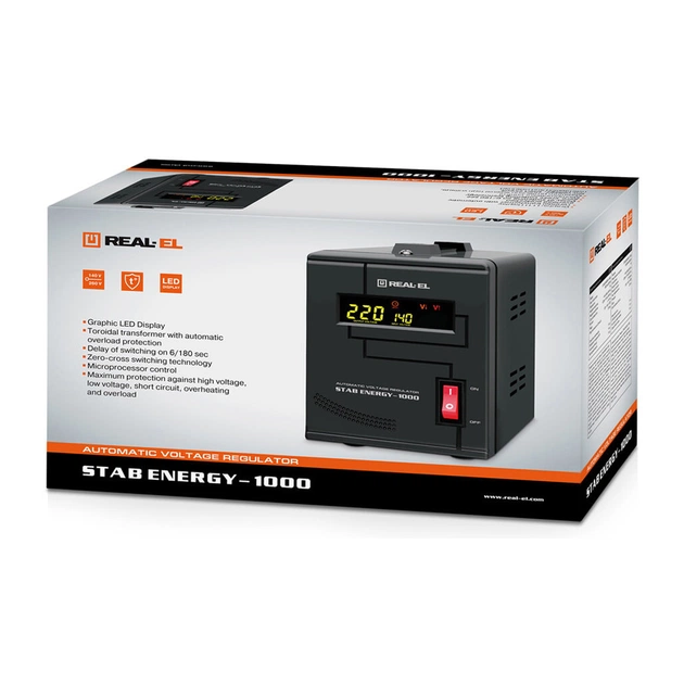 Стабілізатор REAL-EL STAB ENERGY-1000 (EL122400012) - picture 7