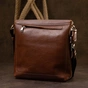 Сумка Grande Pelle Шкіряна чоловіча через плече Коричнева (11567) - зменшене зображення 10