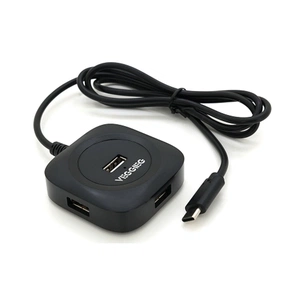 Концентратор VEGGIEG USB-C 4xUSB 2.0 0.2m black (YT-TC-V-C240) зображення 1