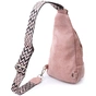 Сумка Vintage Жіноча з акцентом на текстильну лямку з гладкої екошкіри Рожева (22772) - зменшене зображення 2