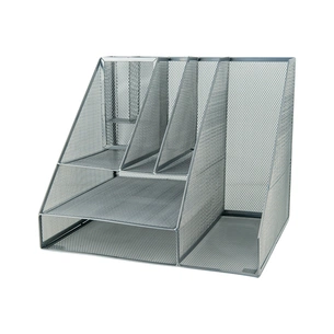 Настільний набір Axent підставка-органайзер мультифункціональна 345x290x290 мм металева срібляста (2127-03-A) зображення 1