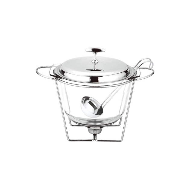 Мармит Ardesto Black Mars 3800мл, скло, нержавіюча сталь, круглий, прозорий (AR2416FW) - picture 1