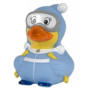 Іграшка для ванної Funny Ducks Лыжница утка (L1636) зображення 1