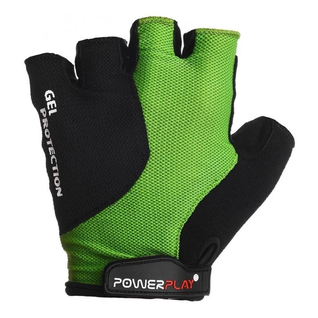Велорукавиці PowerPlay 5028 Black/Green M (5028A_M_Green) - зображення 2