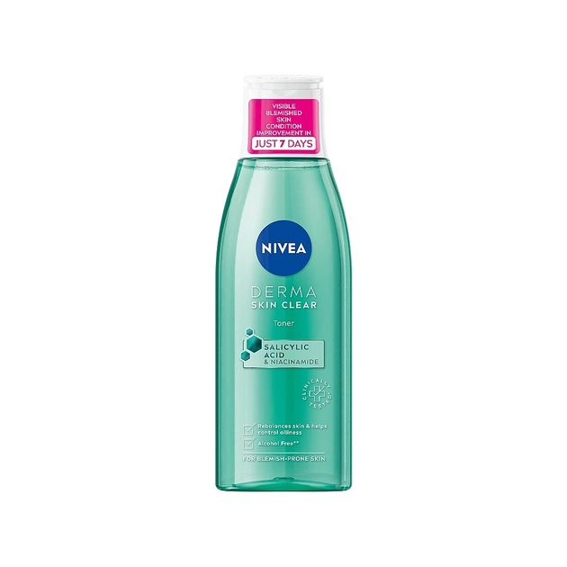 Тонік для обличчя Nivea Derma Skin Clear Toner Нормалізуючий 200 мл (9005800361536) - зображення 1