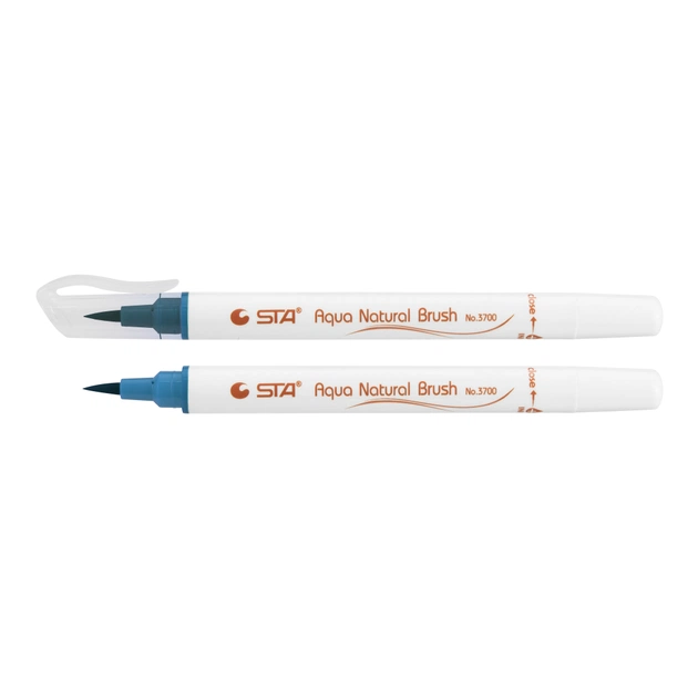 Художній маркер STA пензлик акварельний AQUA NATURAL BRUSH 3700, нічний синій (STA3700-31) - зображення 1