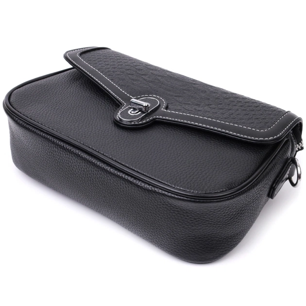 Сумка Vintage З натуральної шкіри Чорна (22624) - зображення 7