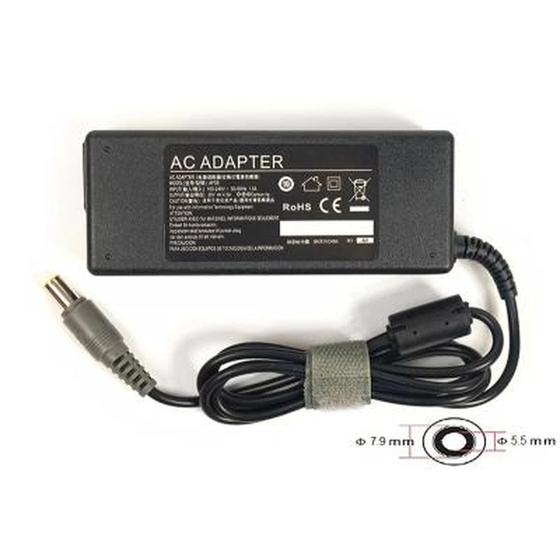 Блок питания к ноутбуку PowerPlant IBM/LENOVO 220V, 20V 90W 4.5A (7.9*5.5) (IB90H7955) - изображение 1