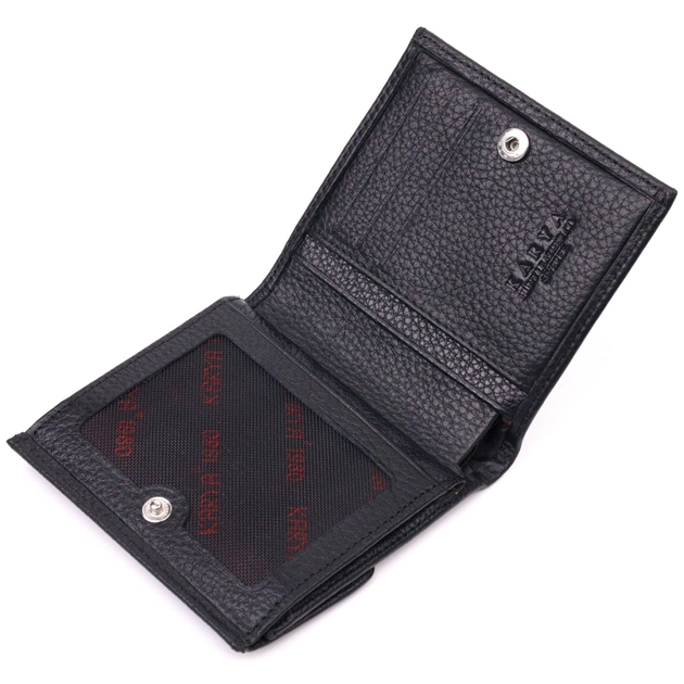 Портмоне Karya Из натуральной кожи Черное (21315) - изображение 5