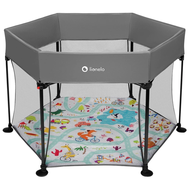Дитячий манеж Lionelo Roel Grey Multicolor (LO-ROEL GREY MULTICOLOR) - зображення 1