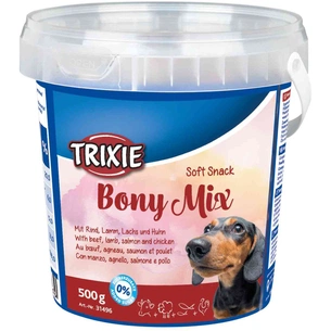 Ласощі для собак Trixie Bony Mix Кісточки для собак 500 г (4011905314969) зображення 1