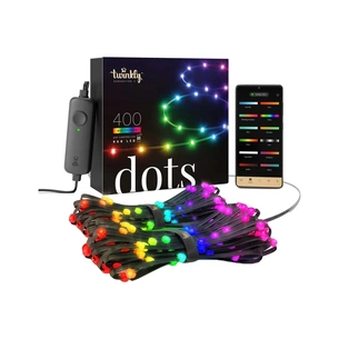 Гірлянда Twinkly Smart LED, Dots 400 RGB LED Lights String Black Wire Plug IP44 20м (TWD400STP-BEU) зображення 1