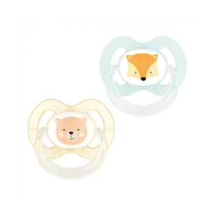 Пустушка Baby-Nova Forest Animals 6-18 міс. персикова/бирюзова 2 шт (3962321) зображення 1