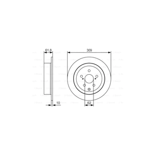 Гальмівний диск Bosch 0 986 479 T04 зображення 1