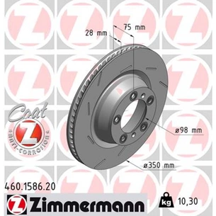 Гальмівний диск ZIMMERMANN 460.1586.20 зображення 1
