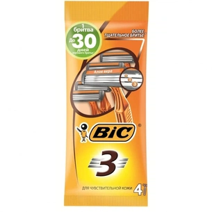 Бритва Bic 3 Sensitive 4 шт. (3086126691862) зображення 1