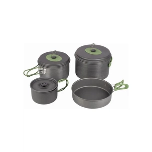 Набор туристической посуды Bo-Camp Explorer 4 Pieces 21 Hard Anodized Grey/Green (2200241) изображение 1
