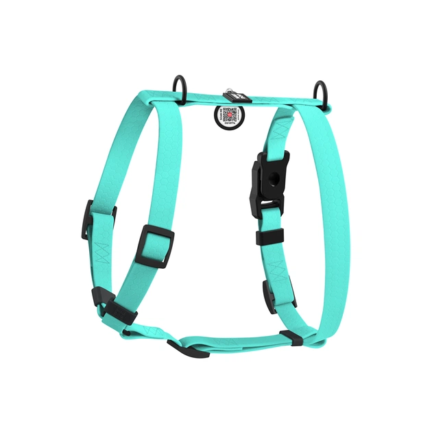 Шлея для собак WAUDOG Magnet анатомічна Н-подібна з QR-паспортом, магнітна пряжка-фастекс S тіффані (262227) - picture 1