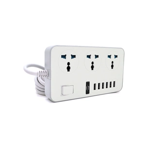 Мережевий фільтр живлення Voltronic TВ-Т09, 3роз, 6*USB White (ТВ-Т09-White) зображення 1