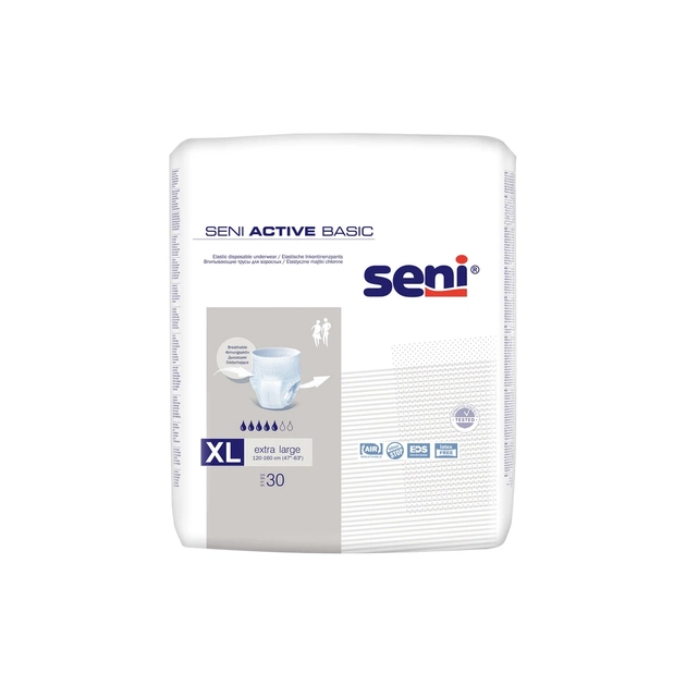 Подгузники для взрослых Seni Active Basic труси XL Extra Large 30 шт (5900516699680) - изображение 1