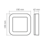 Світильник Videx LED світильник ART IP65 квадратний VIDEX VLE-BHFS-155B 15W 5000K Black (VLE-BHFS-155B) - зменшене зображення 6