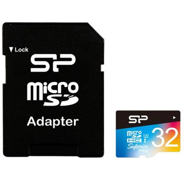 Карта пам'яті Silicon Power 32GB microSD class10 UHS-I Superior PRO COLOR (SP032GBSTHDU3V20SP) - зображення 1