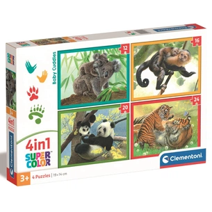 Пазл Clementoni 4 в 1 Baby Cuddles, 12,16,20 та 24 елементи (21532) picture 1