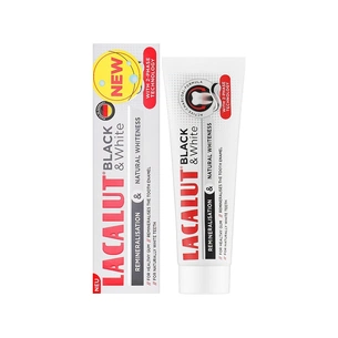 Зубна паста Lacalut Black & White 75 мл (4016369546215) зображення 1