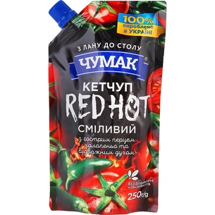 Соус Чумак Кетчуп Red Hot 250 г (4823096003177) зображення 1