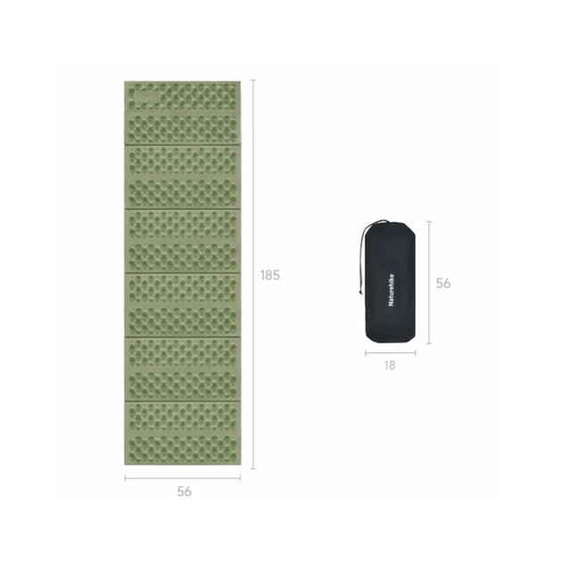 Туристичний килимок Naturehike IXPE CNK2550WS030, алюмінієва плівка, 18 мм, оливковий-зелений (6977465868206) - picture 4