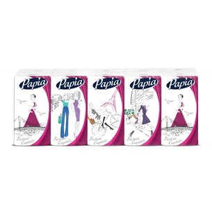 Серветки косметичні Papia 2 шари 10 шт. x 10 пачок (8690536063161) зображення 1