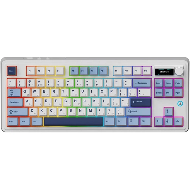 Клавіатура Ajazz AK870 PLUS Murad Switch RGB Wireless/Bluetooth/USB White (AK870-MU-BWD) - зображення 1