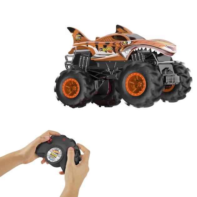 Радіокерована іграшка Hot Wheels Автомодель Monster Trucks Тигроакула 1:24 (HNV03) - picture 4