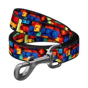 Повідець для собак WAUDOG Nylon "Блоки" S Ш 15 мм Д 200 см (756-4056) зображення 1