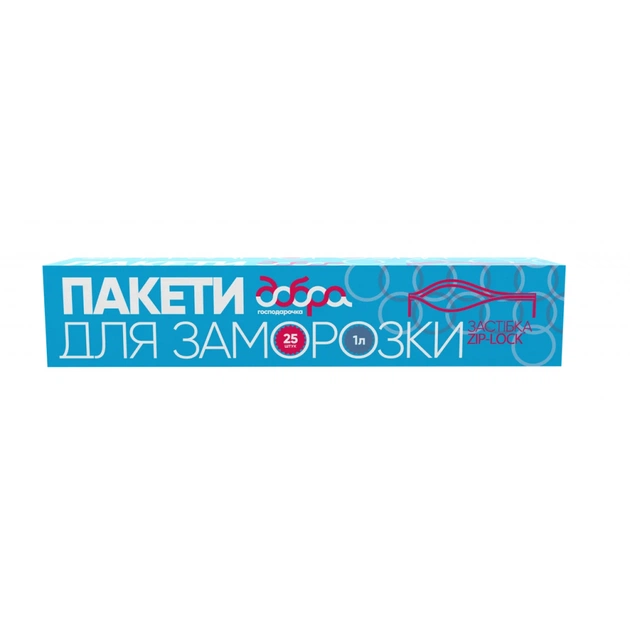 Пакети з застібкою Добра Господарочка для заморозки 1 л 25 шт. (4820086521154) - зображення 1