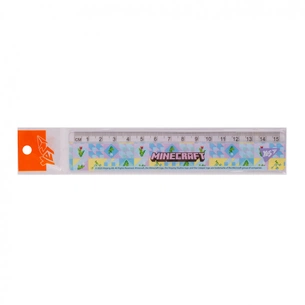 Лінійка Yes Minecraft Spring блакитна 15 см (370681) зображення 1