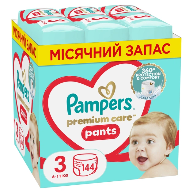 Підгузки Pampers Premium Care Pants Midi Розмір 3 (6-11 кг) 144 шт (8006540490891) - зображення 1