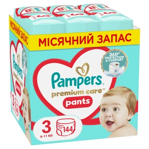 Підгузки Pampers Premium Care Pants Midi Розмір 3 (6-11 кг) 144 шт (8006540490891) зображення 1