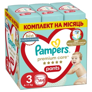 Підгузки Pampers Premium Care Pants Midi Розмір 3 (6-11 кг) 144 шт (8006540490891) зображення 1