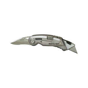 Ніж монтажний Stanley QUICKSLIDE SPORT UTILITY KNIFE складаний з двома лезами (0-10-813) зображення 1