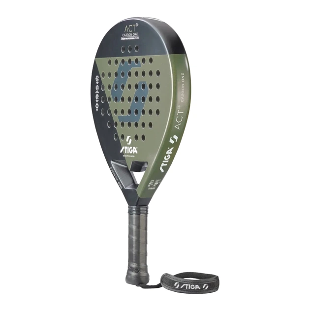 Ракетка для падел тенісу Stiga Racket ACT Black/Olive Green (2202-0919-01) (931518) - зображення 3