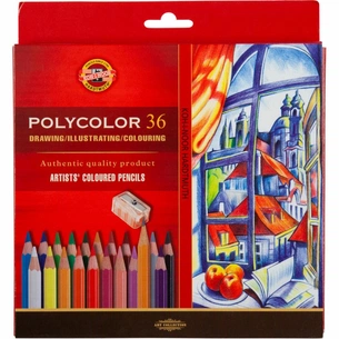 Олівці кольорові Koh-i-Noor Polycolor художні 36 кольорів (3835) зображення 1