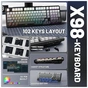 Клавиатура Attack Shark X98 RGB Wireless/Bluetooth/USB UA Moonlight Night (X98ML_AS) - уменьшенное изображение 5