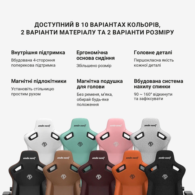 Крісло ігрове Anda Seat Kaiser 3 Size XL Green (AD12YDC-XL-01-E-PV/C) - зображення 4