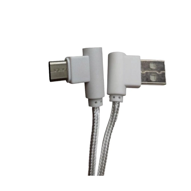 Дата кабель USB 2.0 AM to USB-C 1.0m 2.4A 90° corner white XoKo (XK-CTC-001-WH) - зображення 1